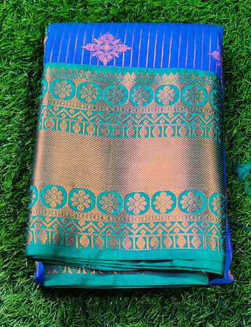 Royal Blue & Teal Green Bridal silk sarees