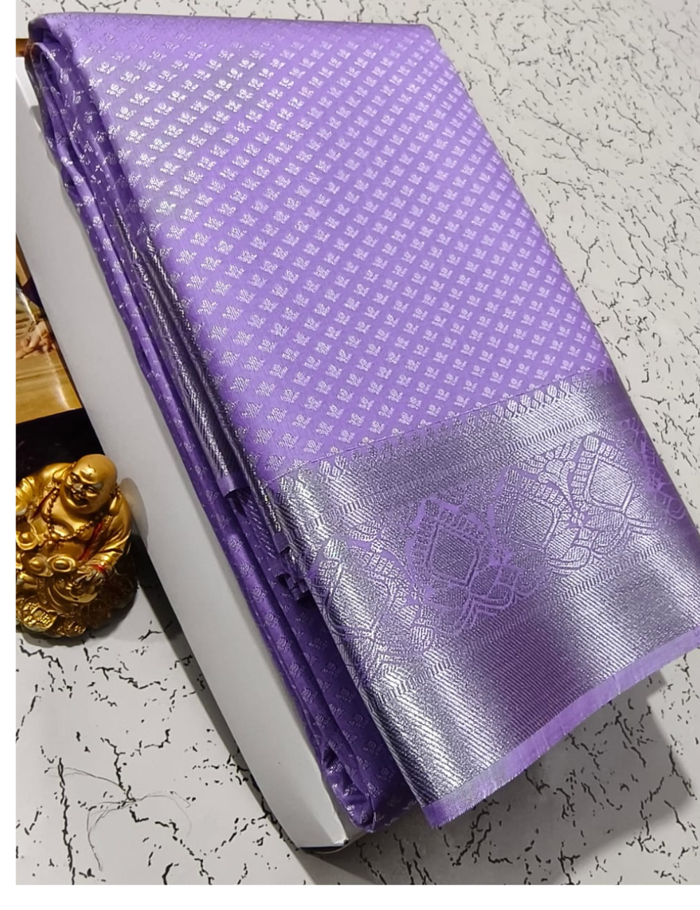 Elite Bridal Lavender With Silver Zari Silk Sarees