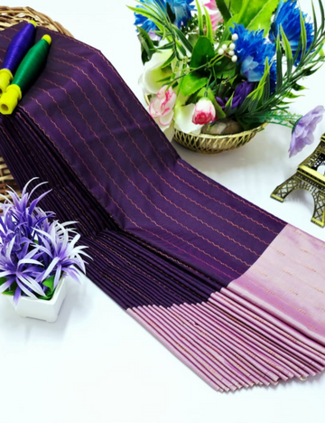 Dark Purple With Onion Pink Arani Soft Silk Sarees