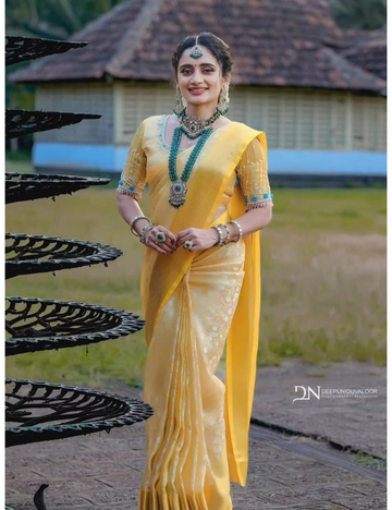 ✨ Celebrity-Inspired Semi Kanchivaram Saree ✨