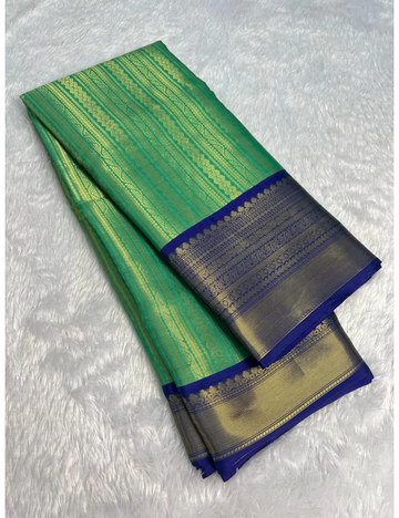 ✨ Celebrity-Inspired Semi Kanchivaram Silk Saree ✨